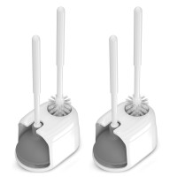 Utopia Home Toilet Plunger and Brush Set with Holder for Deep Cleaning, Includes Toilet Bowl Brush and Plunger for Effective Bathroom Cleaning (Pack of 2,White)
