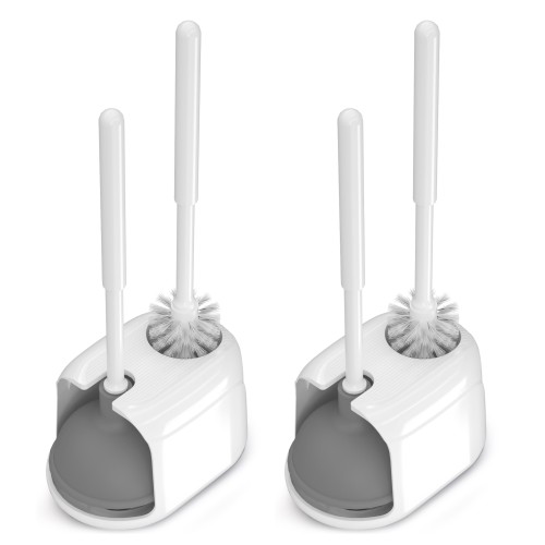Utopia Home Toilet Plunger and Brush Set with Holder for Deep Cleaning, Includes Toilet Bowl Brush and Plunger for Effective Bathroom Cleaning (Pack of 2,White)
