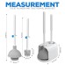 Utopia Home Toilet Plunger and Brush Set with Holder for Deep Cleaning, Includes Toilet Bowl Brush and Plunger for Effective Bathroom Cleaning (Pack of 2,White)