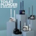 Utopia Home Toilet Plunger and Brush Set with Holder for Deep Cleaning, Includes Toilet Bowl Brush and Plunger for Effective Bathroom Cleaning (Pack of 2,White)